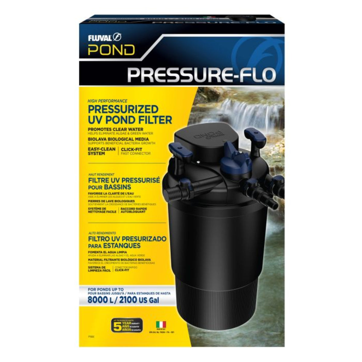 Fluval Pond Pressure Flo Filter with UV 8000 **