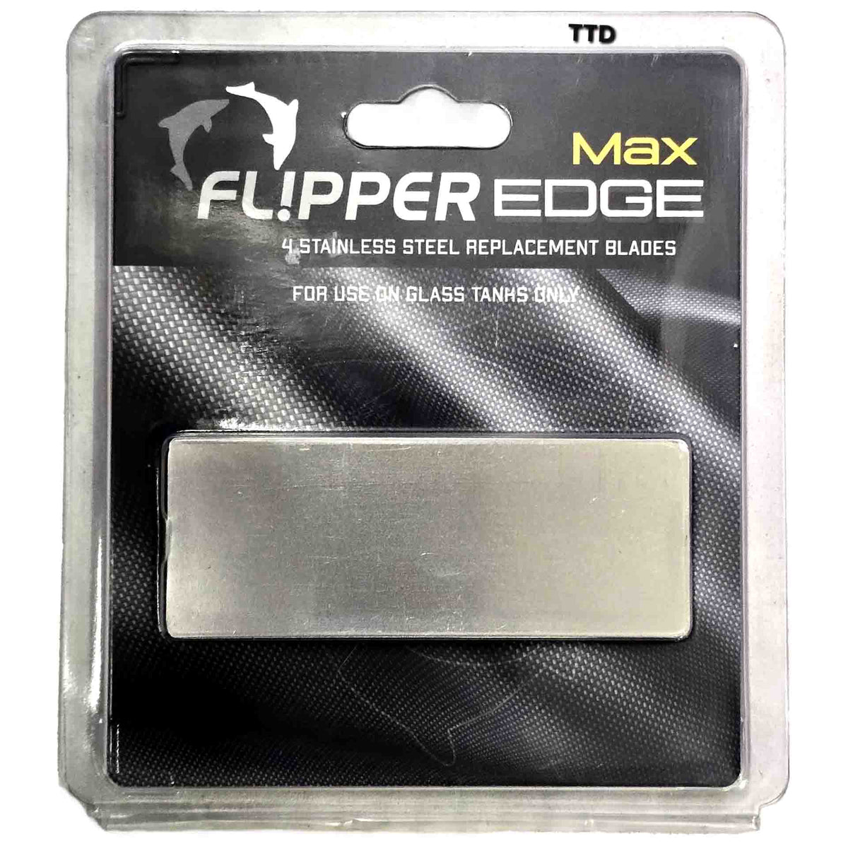 Flipper Edge Max stainless steel blade for glass tanks - 4pk