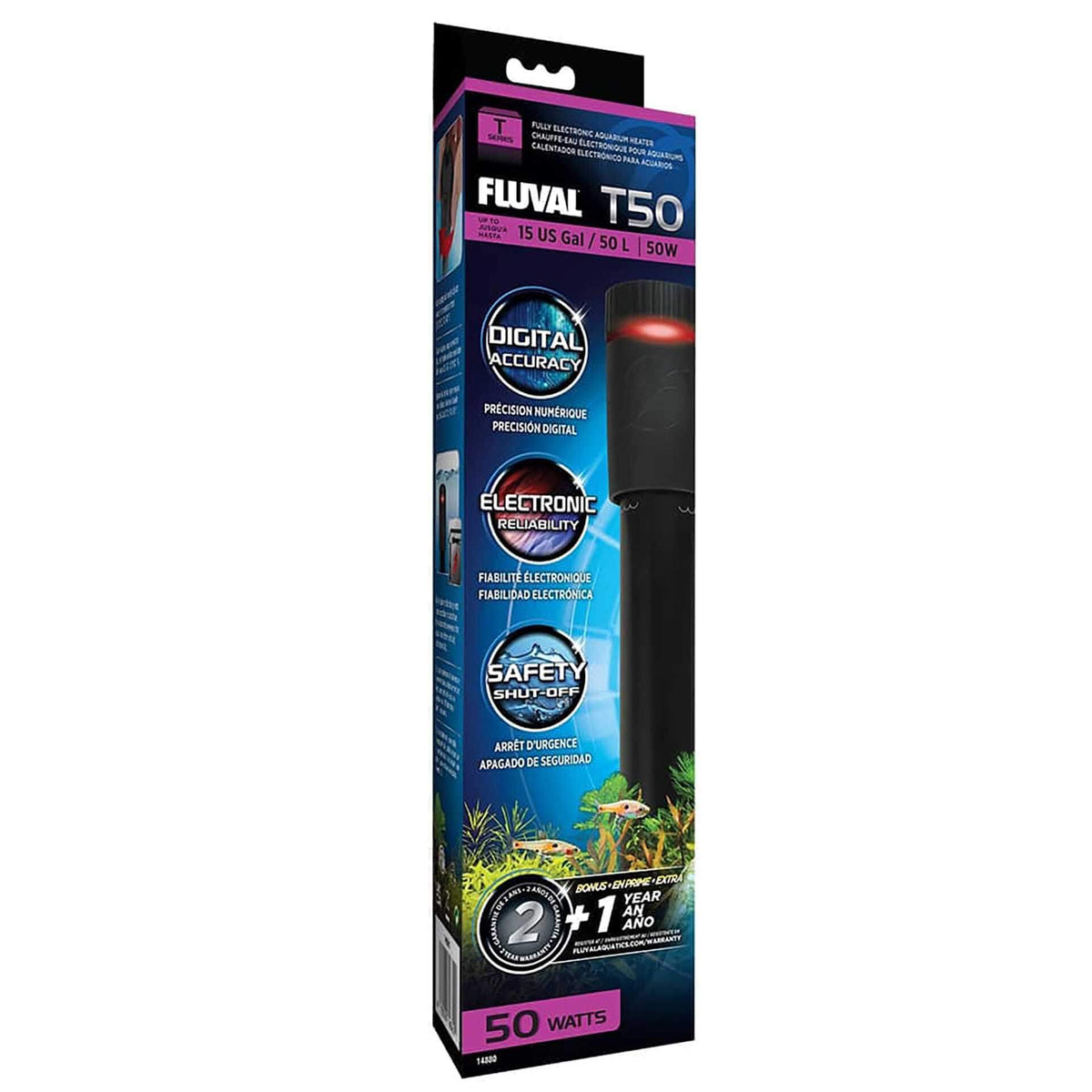 Fluval T Electronic Heater 50w