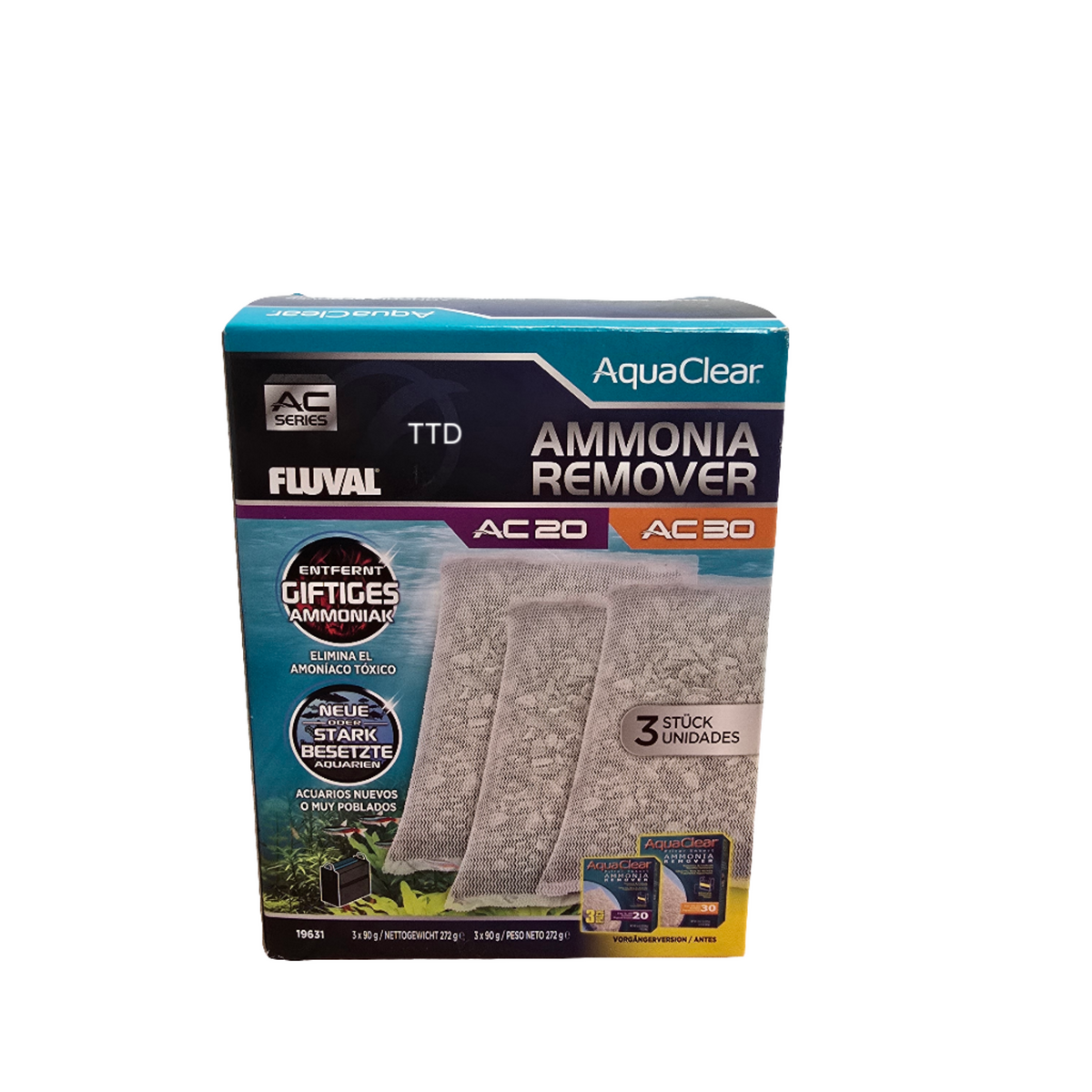 Fluval AC20/30 Ammonia Remover Insert 3 Pack