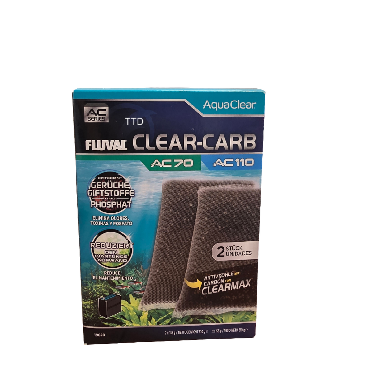 Fluval AC70/110 Clear Carb Insert - 2 Pack