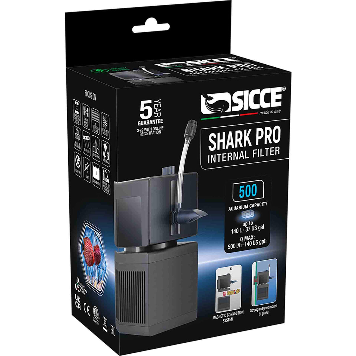 Sicce Shark Pro Internal Filter 500 - 500l/h