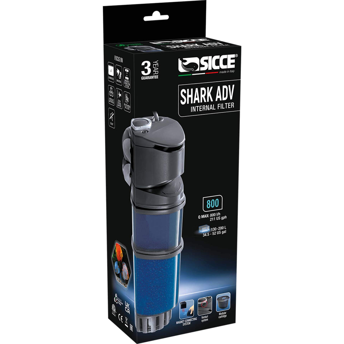 Sicce Shark ADV Internal Filter 800 - 800l/h