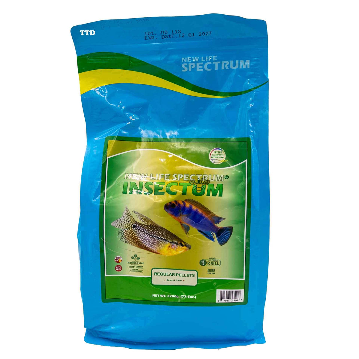 New Life Spectrum Insectum Regular 2.2kg - Sinking Pellet 1-1.5mm