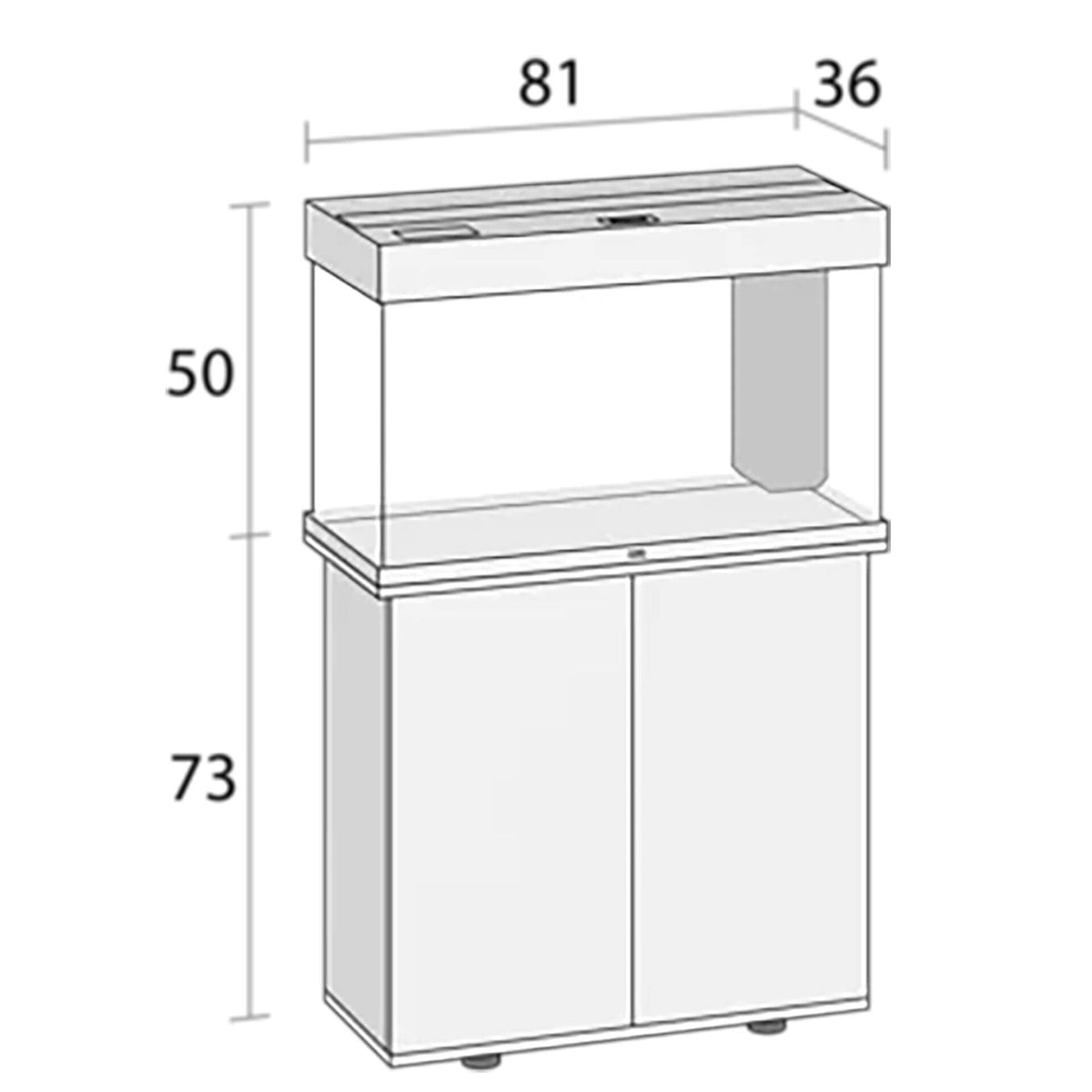Juwel Rio 125 Dark Wood - 81 x 36 x 73 cm (Cabinet Only)