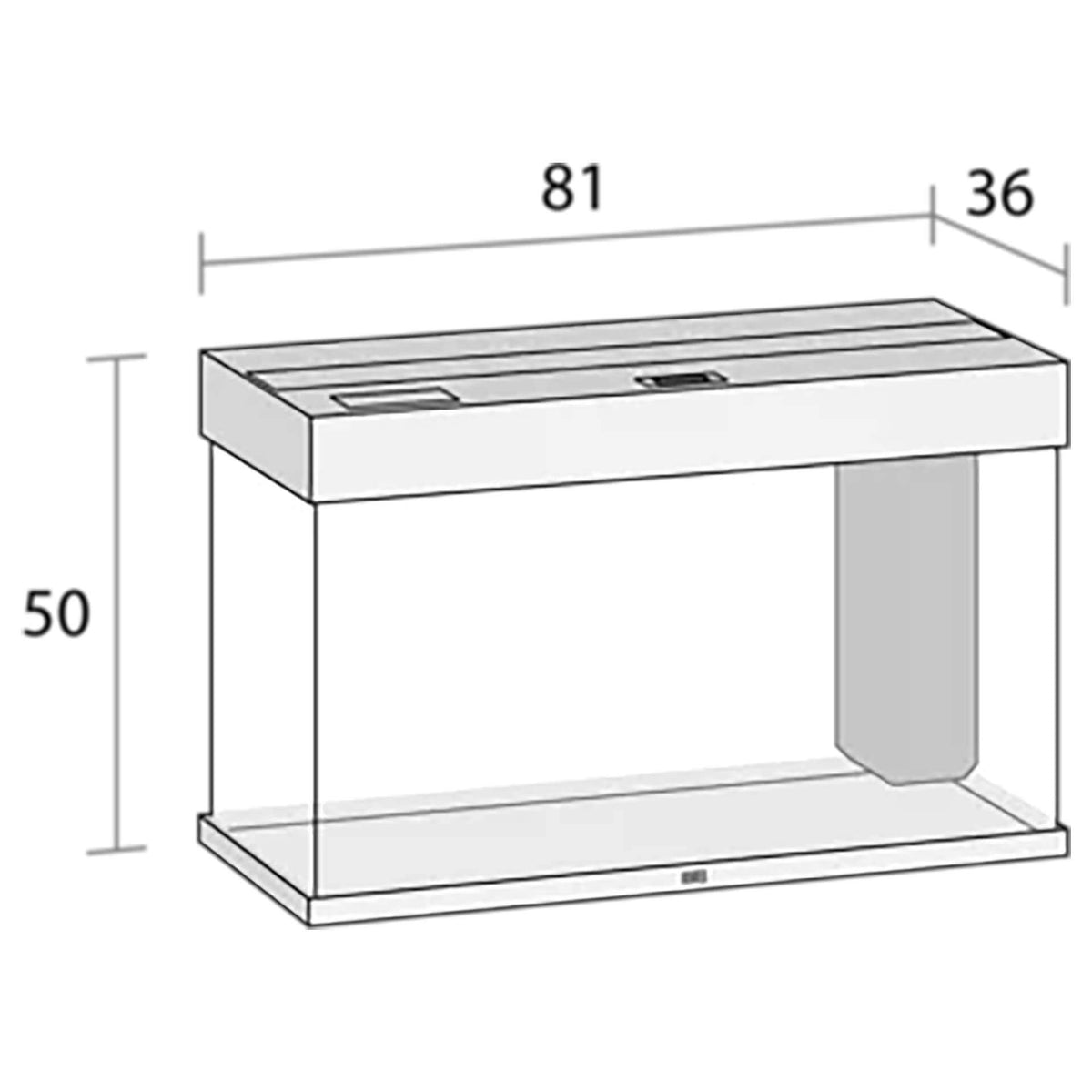 Juwel Rio 125 LED Aquarium Dark Wood - 81 x 36 x 50 cm (Tank Only)