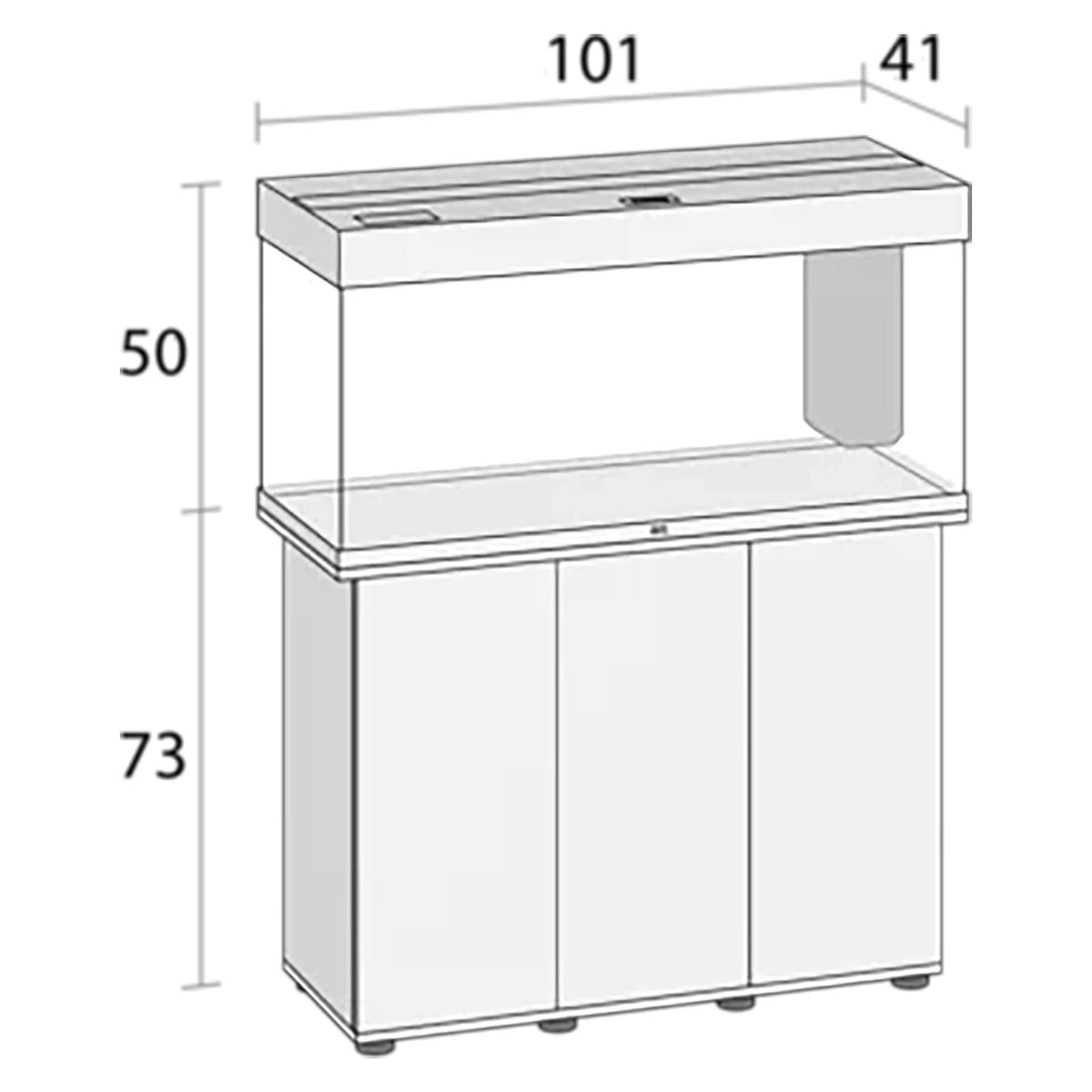 Juwel Rio 180 Grey - 101 x 41 x 73 cm (Cabinet Only)
