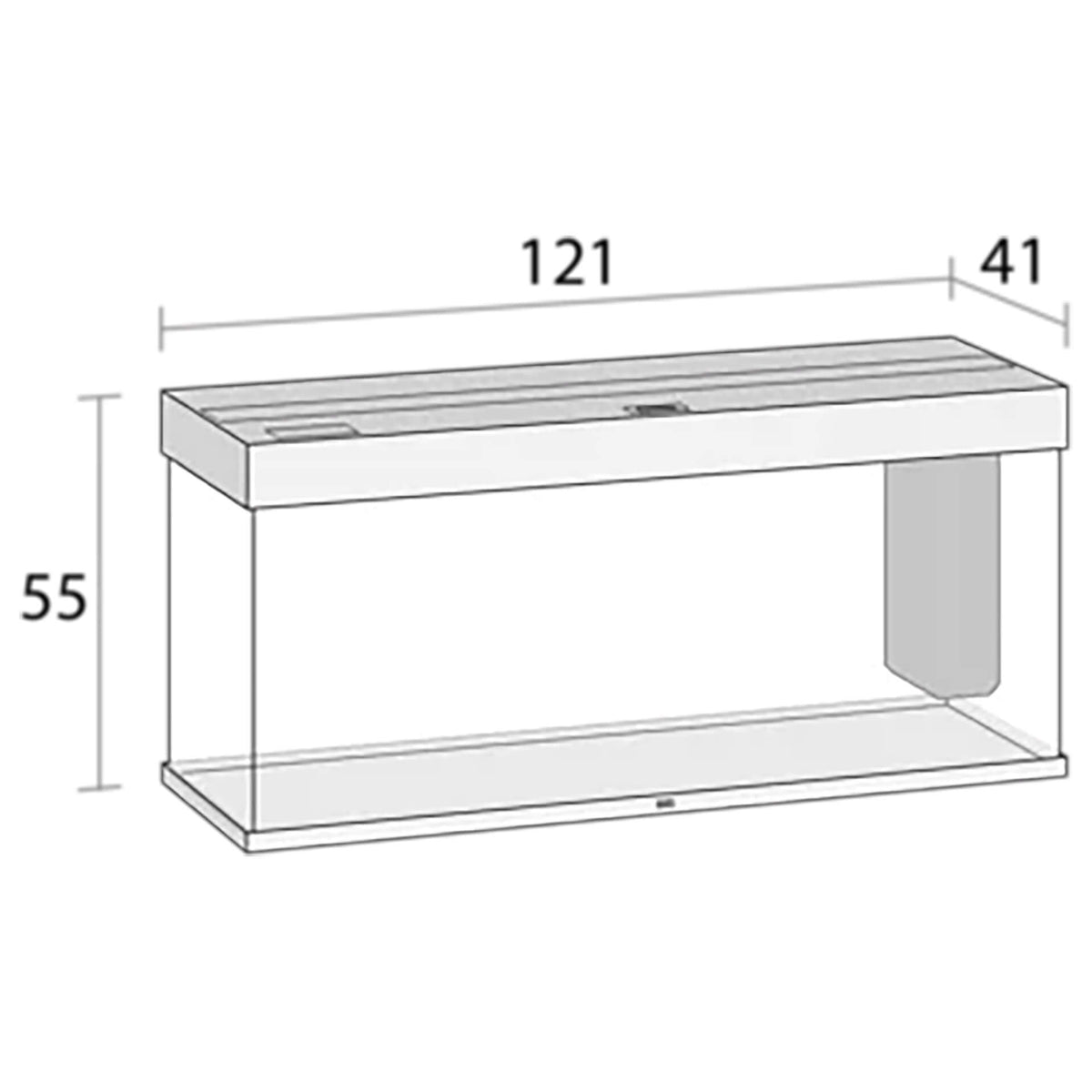 Juwel Rio 240 LED Aquarium Dark Wood - 121 x 41 x 55 cm (Tank Only)