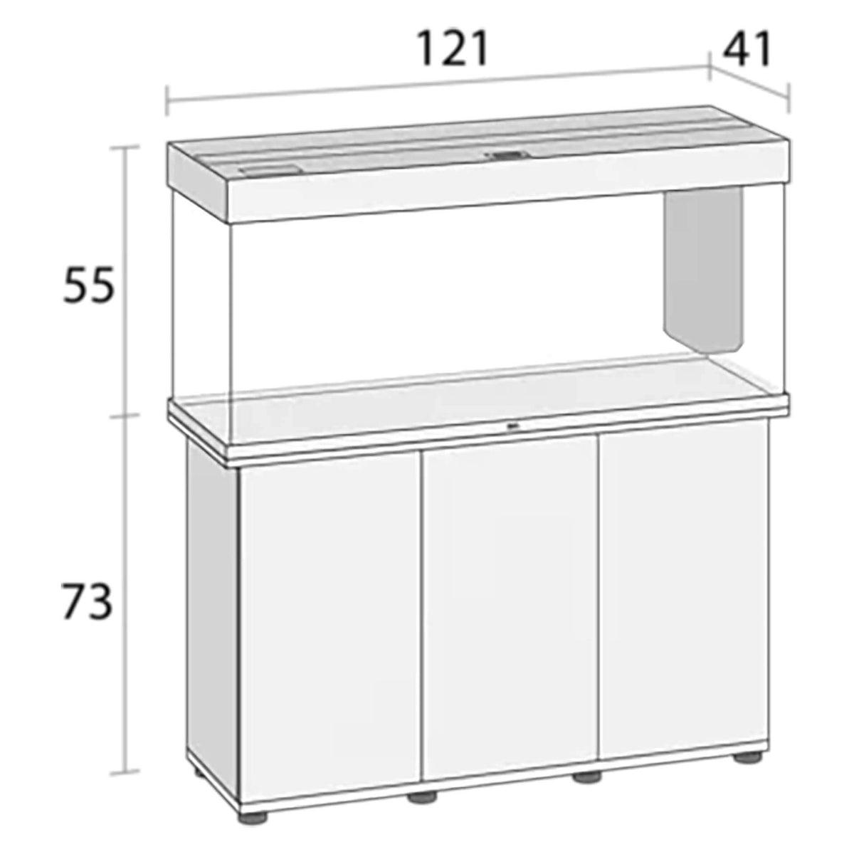 Juwel Rio 240 LED Aquarium Dark Wood - 121 x 41 x 55 cm (Tank Only)