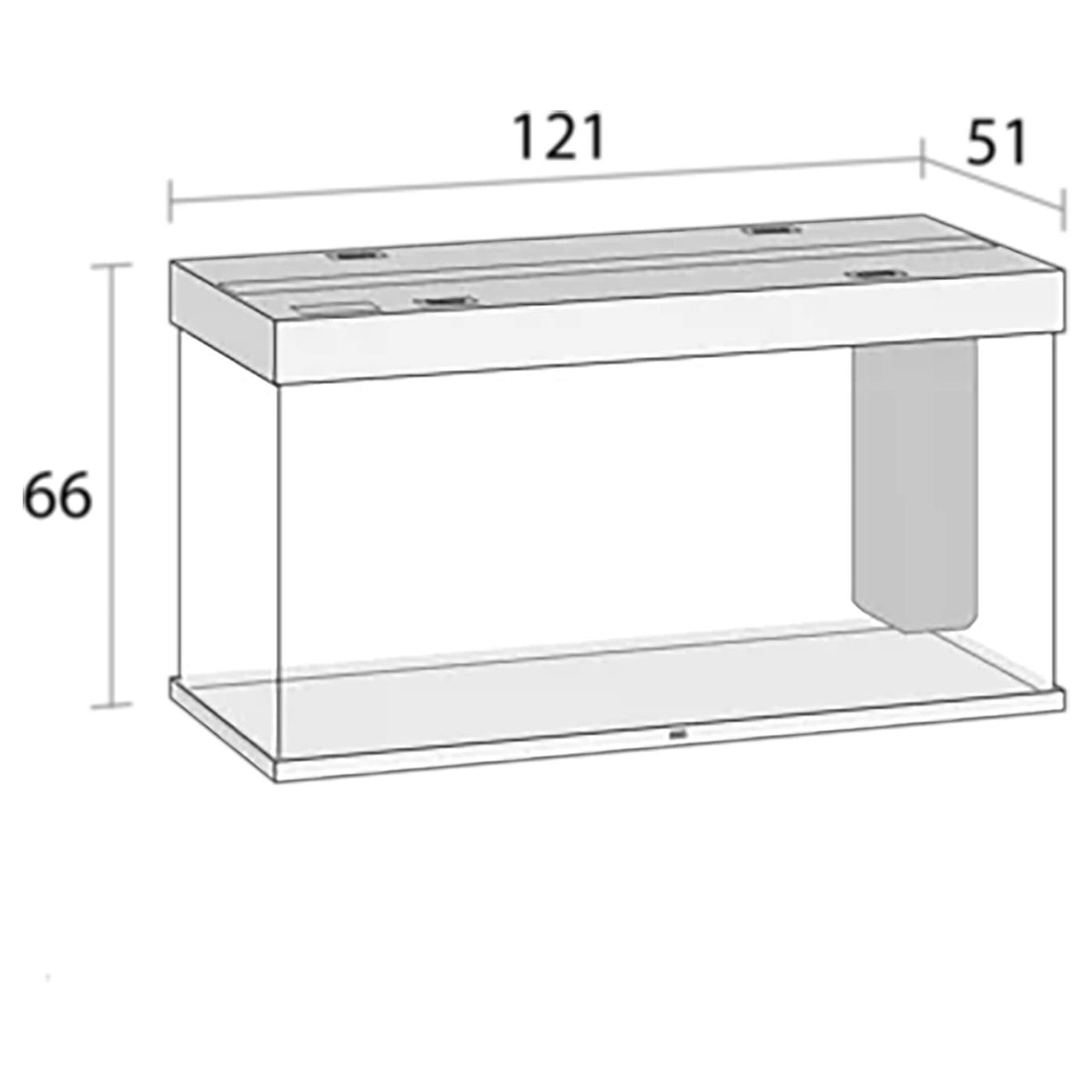 Juwel Rio 350 LED Aquarium White - 121 x 51 x 66 cm (Tank Only)