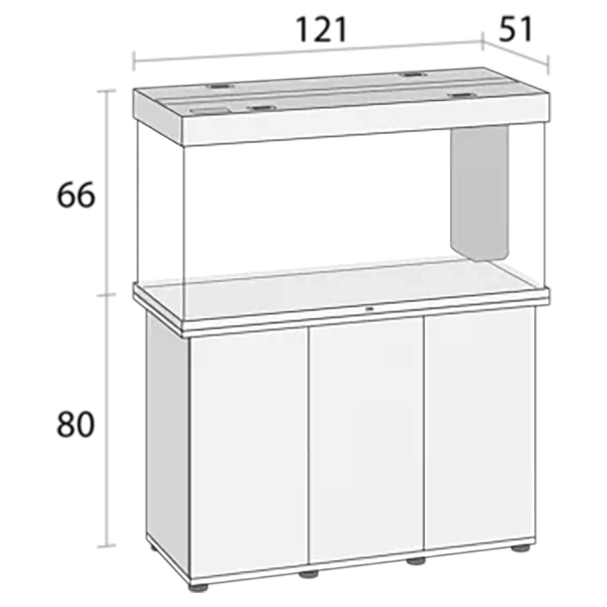 Juwel Rio 350 LED Aquarium White - 121 x 51 x 66 cm (Tank Only)