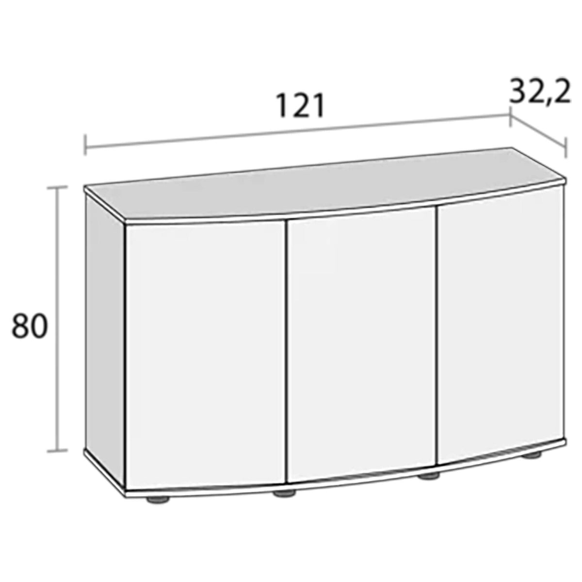 Juwel Vision 260 White - 121 x 46 x 80 cm (Cabinet Only)