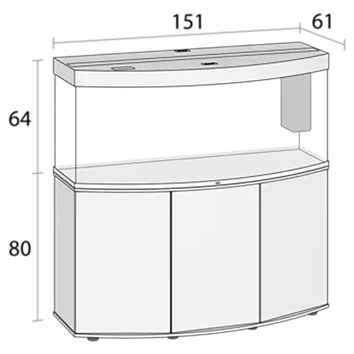 Juwel Vision 450 LED Aquarium Black - 151 x 61 x 64 cm (Tank Only)