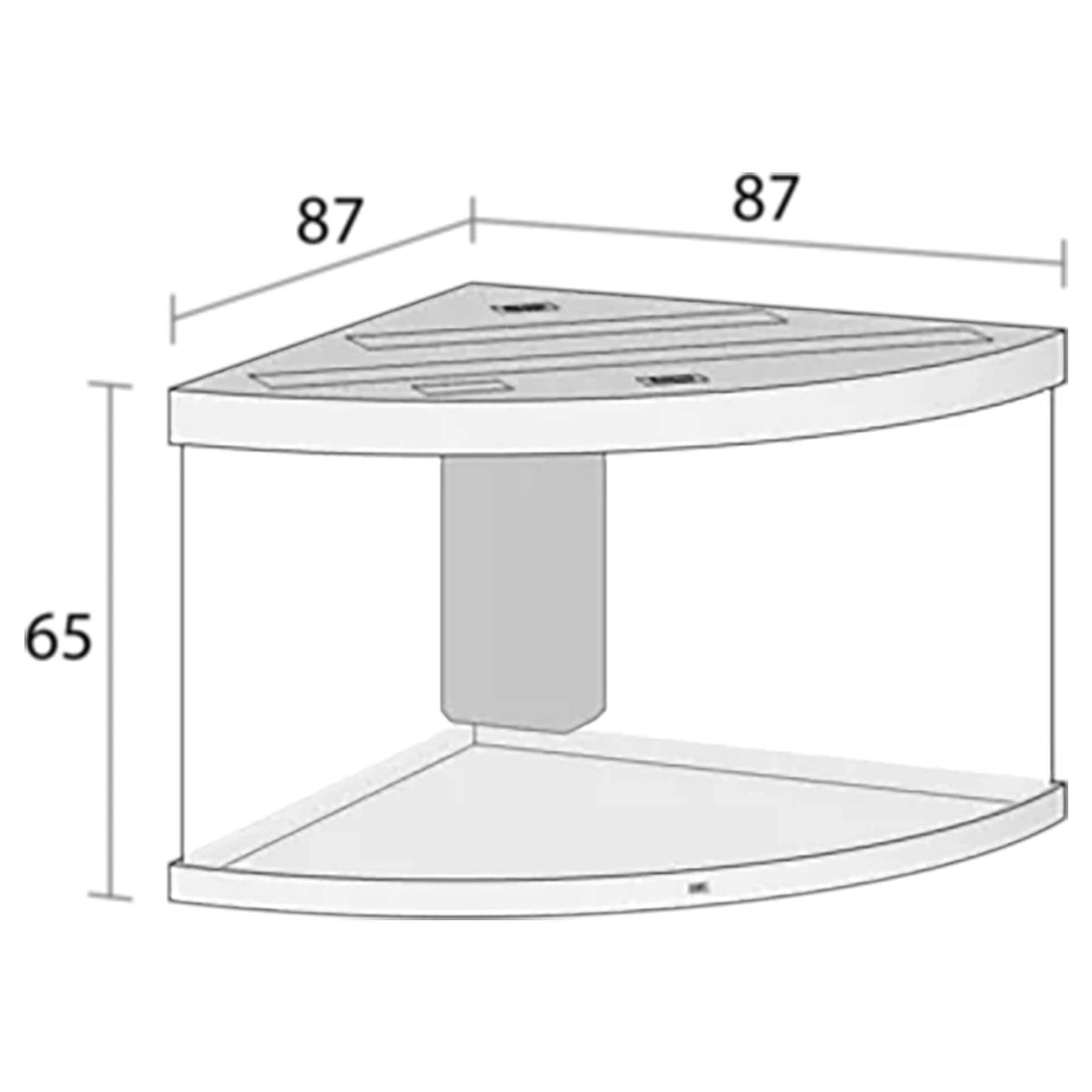 Juwel Trigon 350 LED Aquarium Black - 123 x 87 x 65 cm (Tank Only)