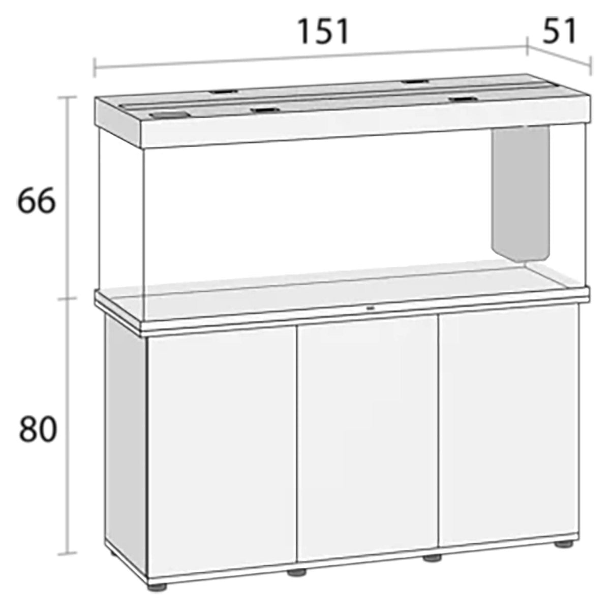 Juwel Rio 450 Black - 151 x 51 x 80 cm (Cabinet Only)