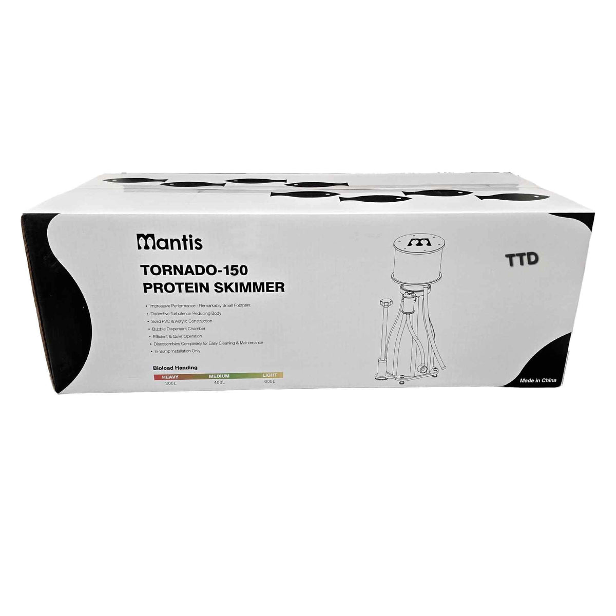 Mantis Tornado 150 Protein Skimmer with DC Pump**