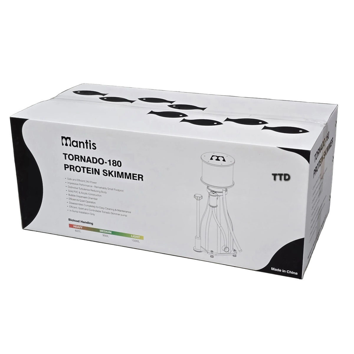 Mantis Tornado 180 Protein Skimmer with DC Pump**