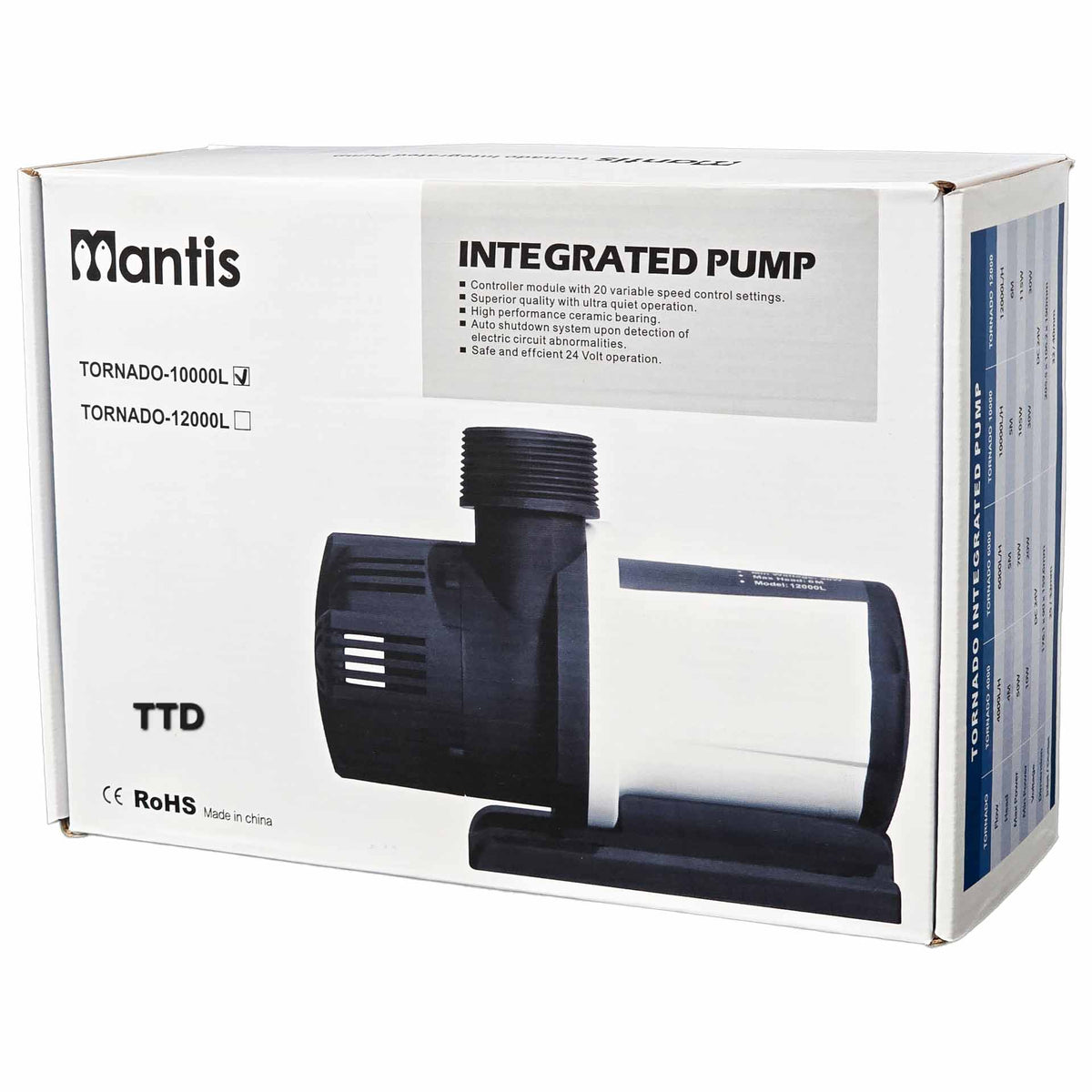 Mantis Tornado Return DC Pump 10000 L/H**