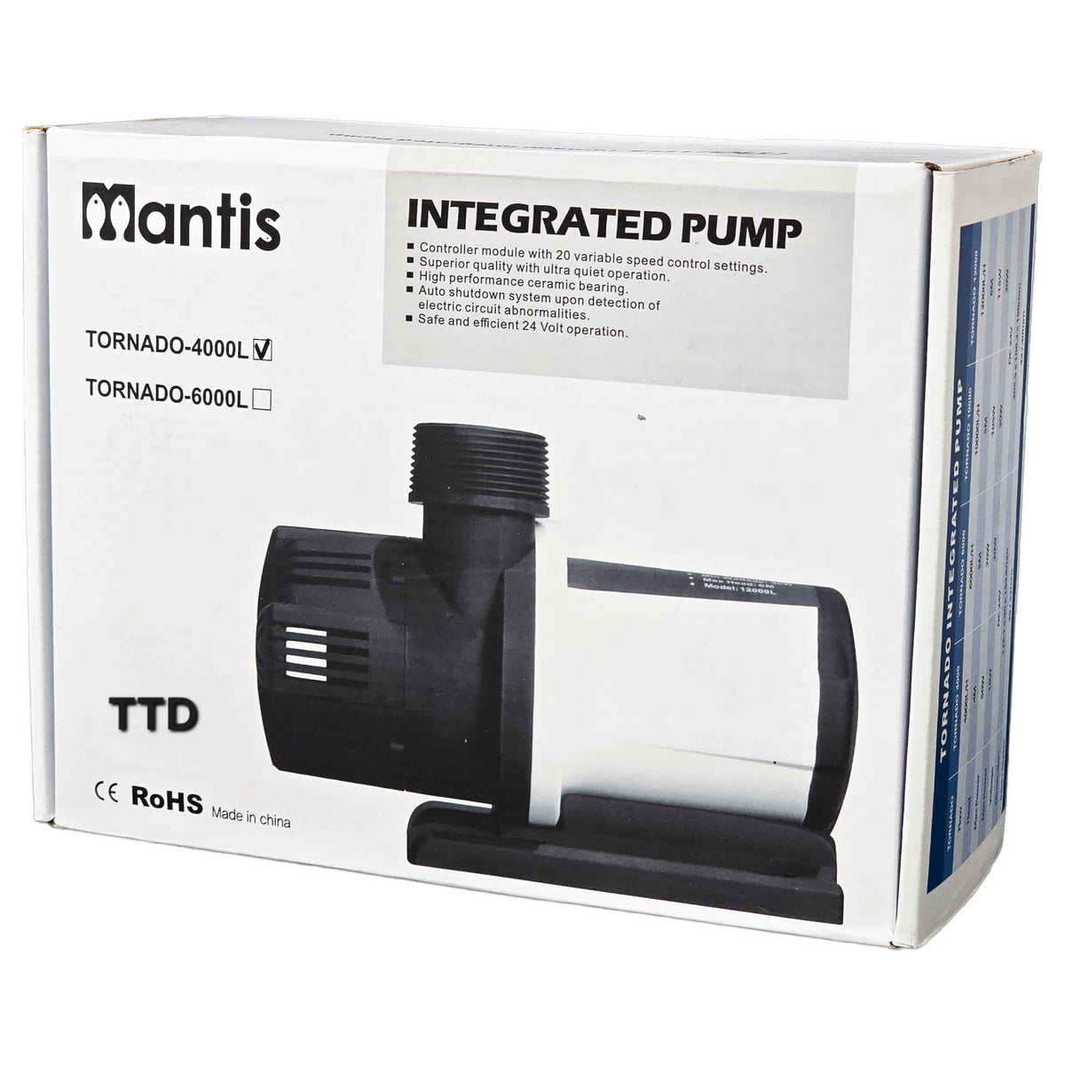 Mantis Tornado Return DC Pump 4000 L/H