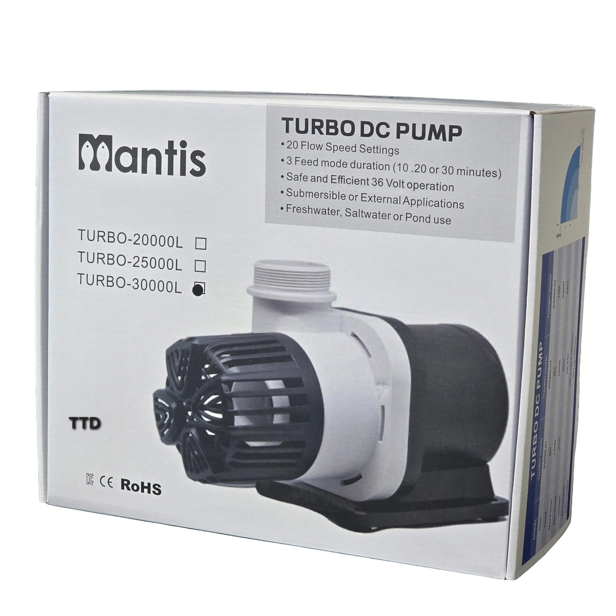 Mantis Turbo Return DC Pump 30,000 L/H**