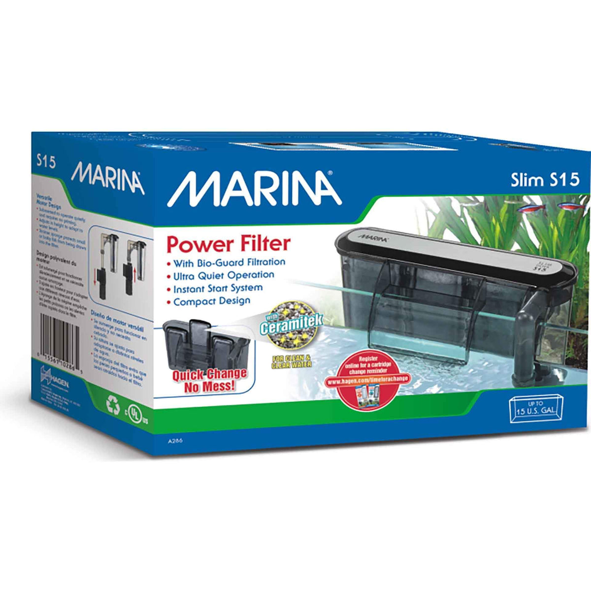Marina S15 Hang on Filter for Tanks up to 60 Litres
