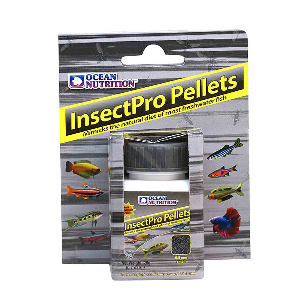 Ocean Nutrition InsectPro Fish Food 20g - Small 0.8mm Pellet