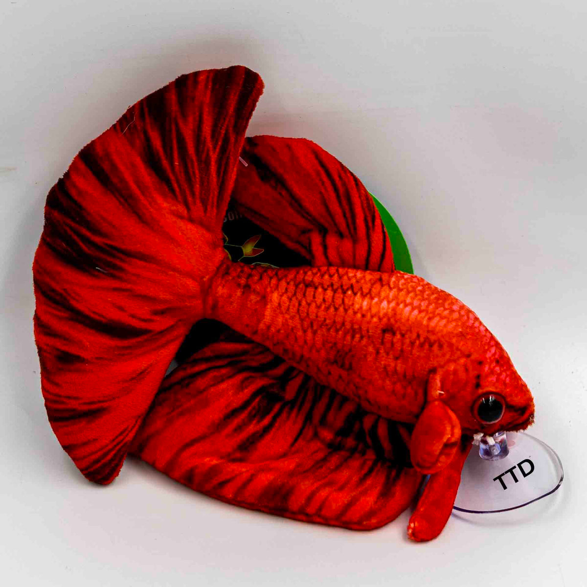 GreenPleco &#39;Red Betta&#39; 17cm Plushie with Suction Cup