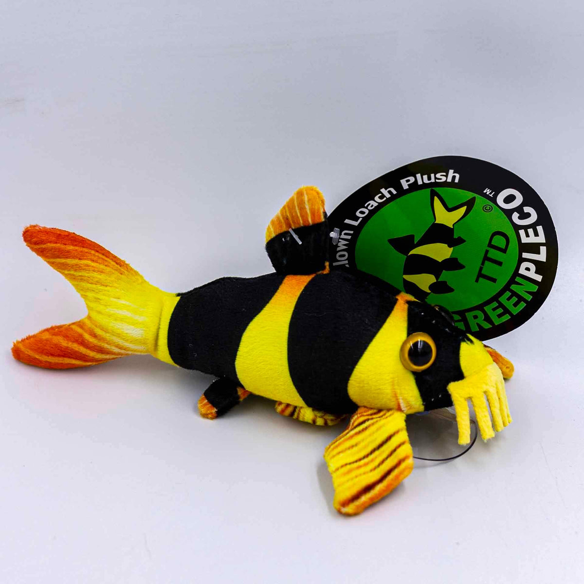 GreenPleco 'Clown Loach' 16cm Plushie with Suction Cup