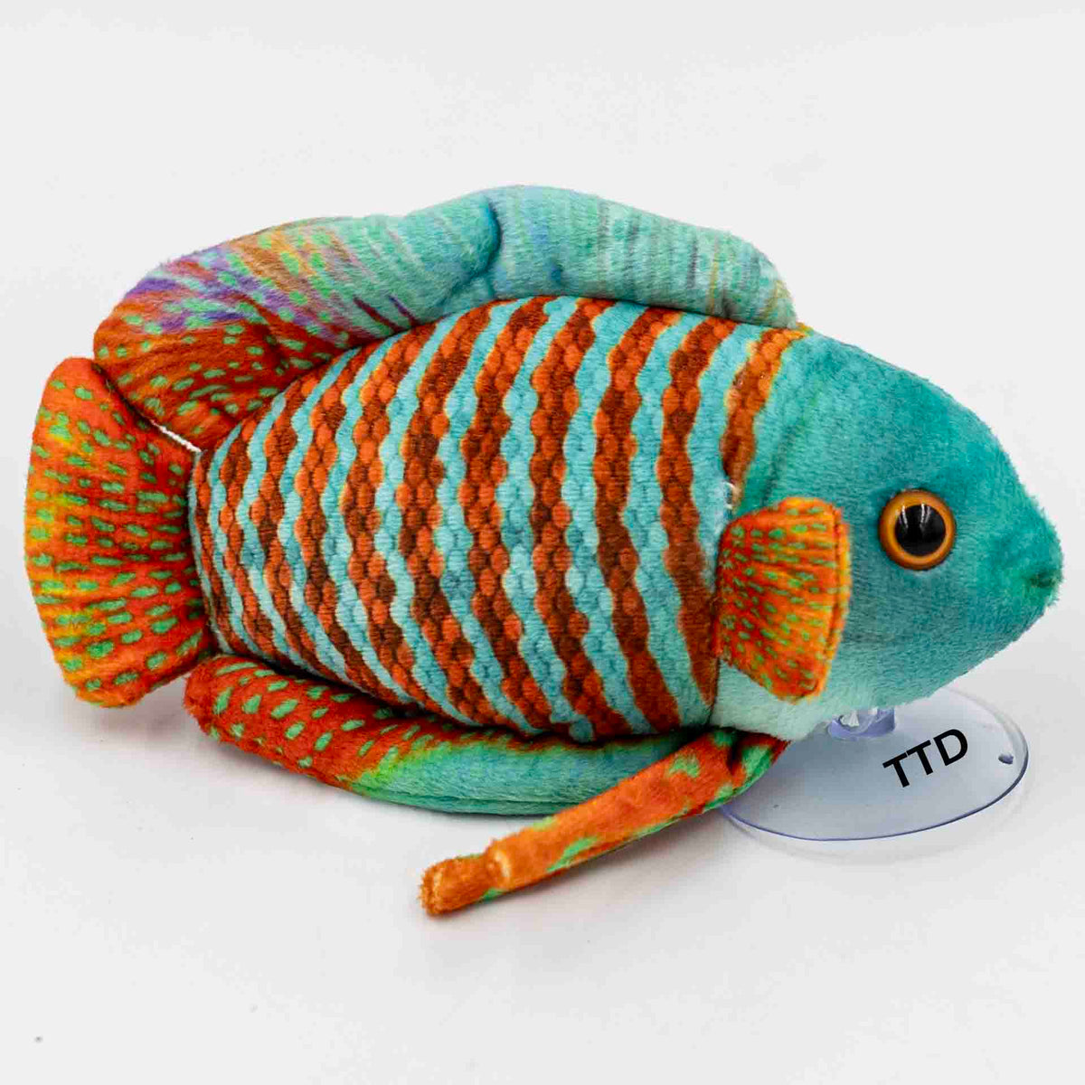 GreenPleco 'Dwarf Gourami' 15cm Plushie with Suction Cup
