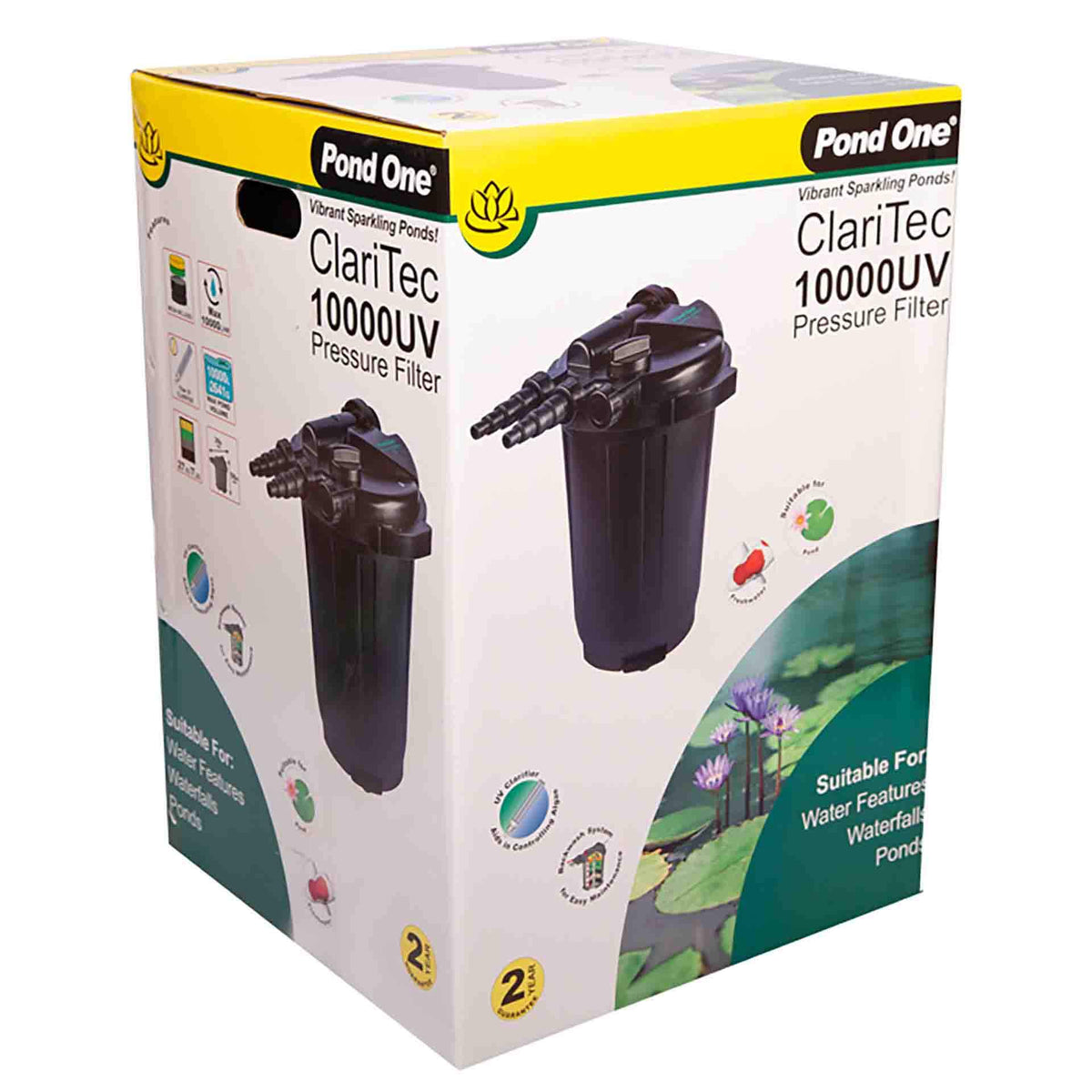 Pond One Claritec 10,000UV Pressurised Filter with 13w UVC**