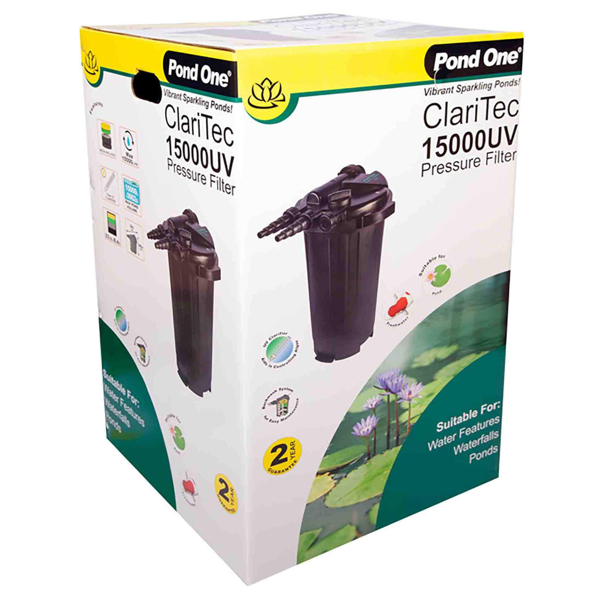 Pond One Claritec 15,000UV Pressurised Filter with 13w UVC**