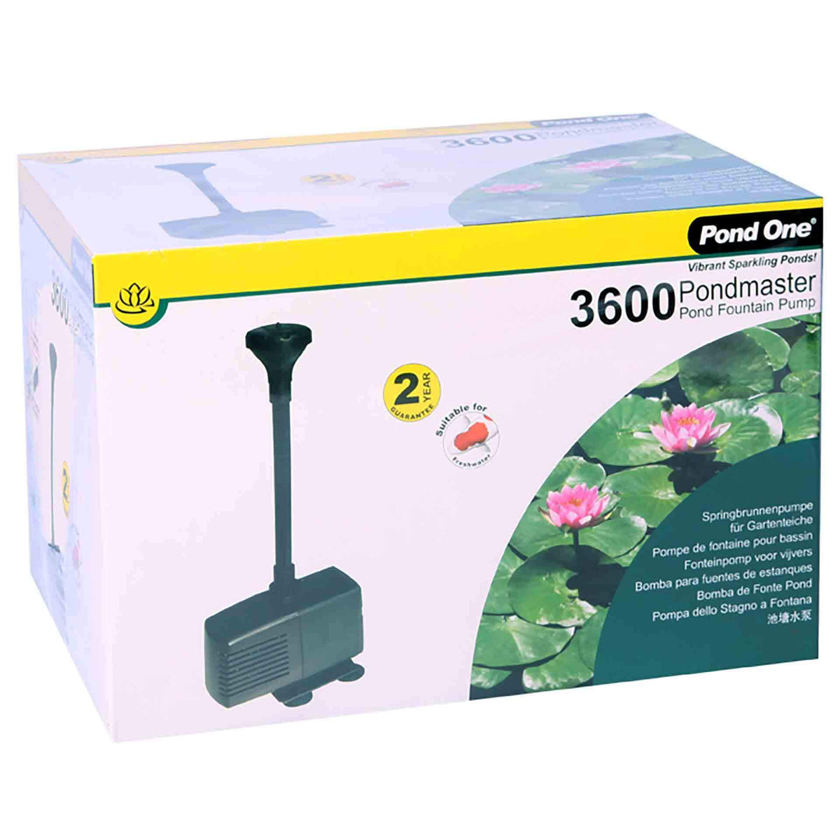 Pond One Pondmaster 3600 Fountain Pump 3500LH 3.4m Mh H head height