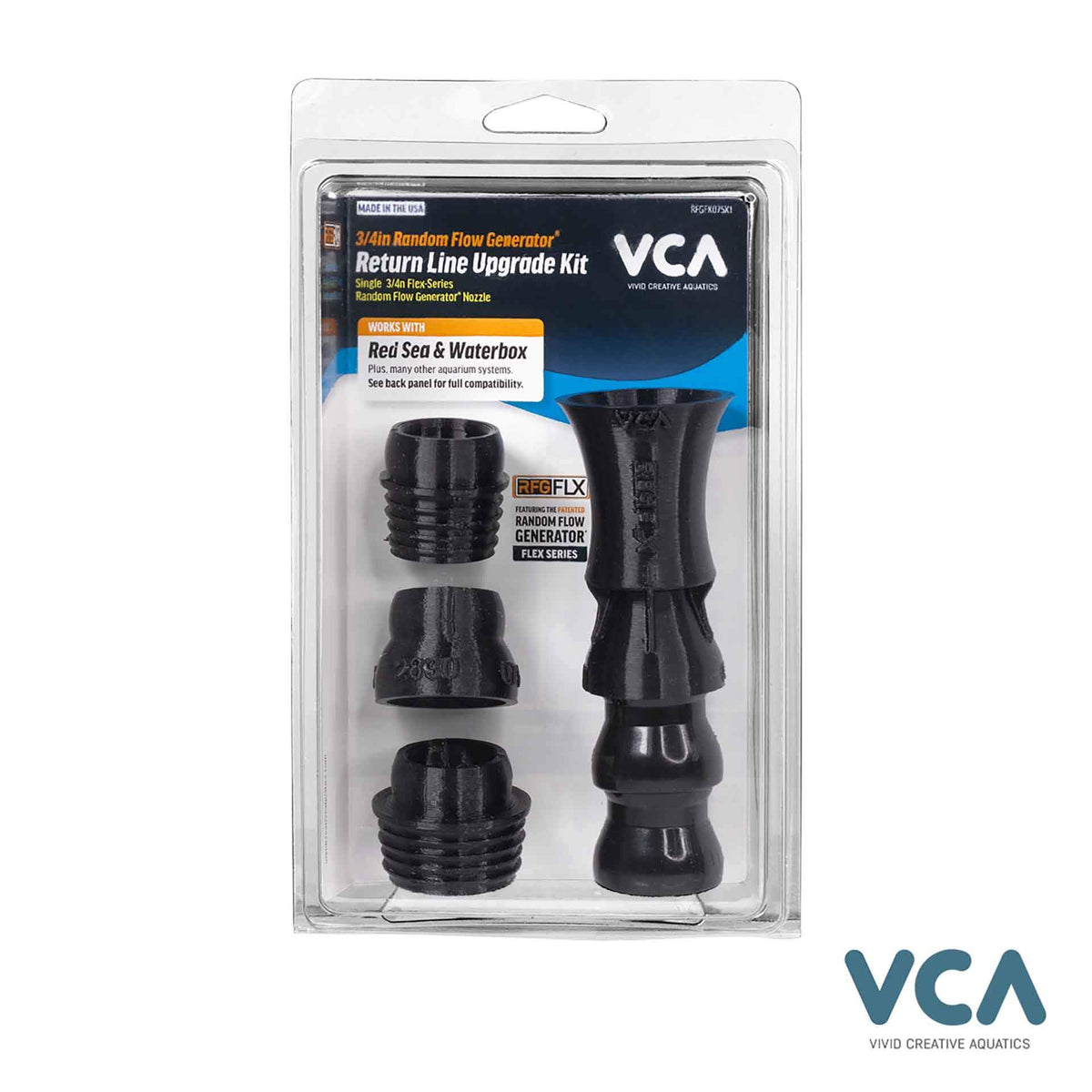VCA Random Flow Generator Single Nozzle 3/4" for Red Sea and Waterbox Aquariums