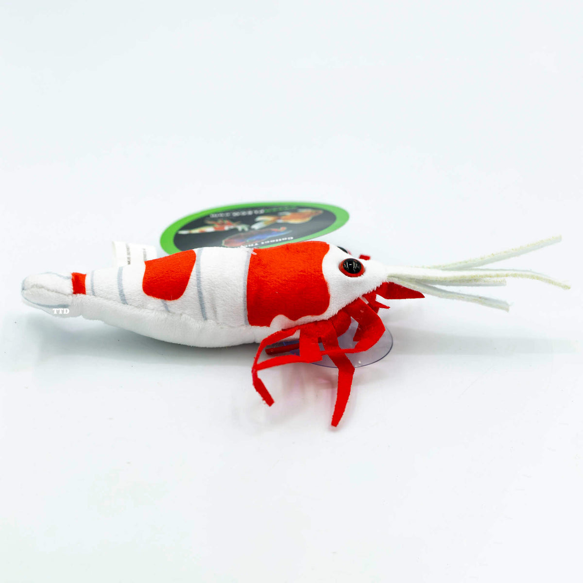 GreenPleco 'Crystal Red Shrimp' 15cm Plushie with Suction Cup