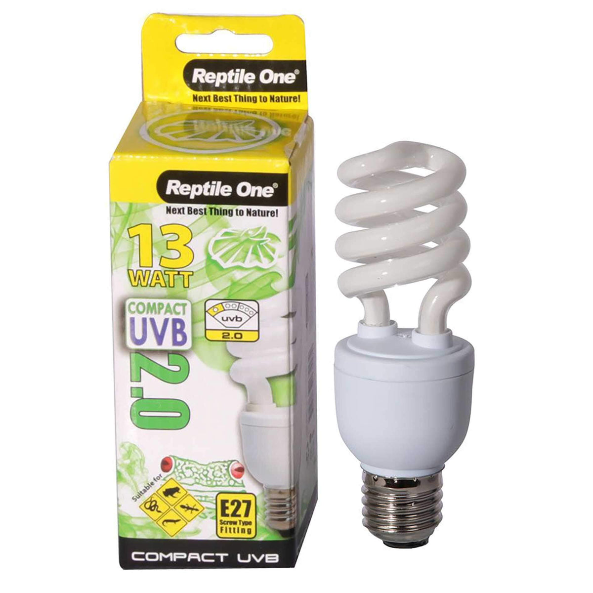 Reptile One Compact UVB Bulb 13W UVB 2.0 E27 Fitting