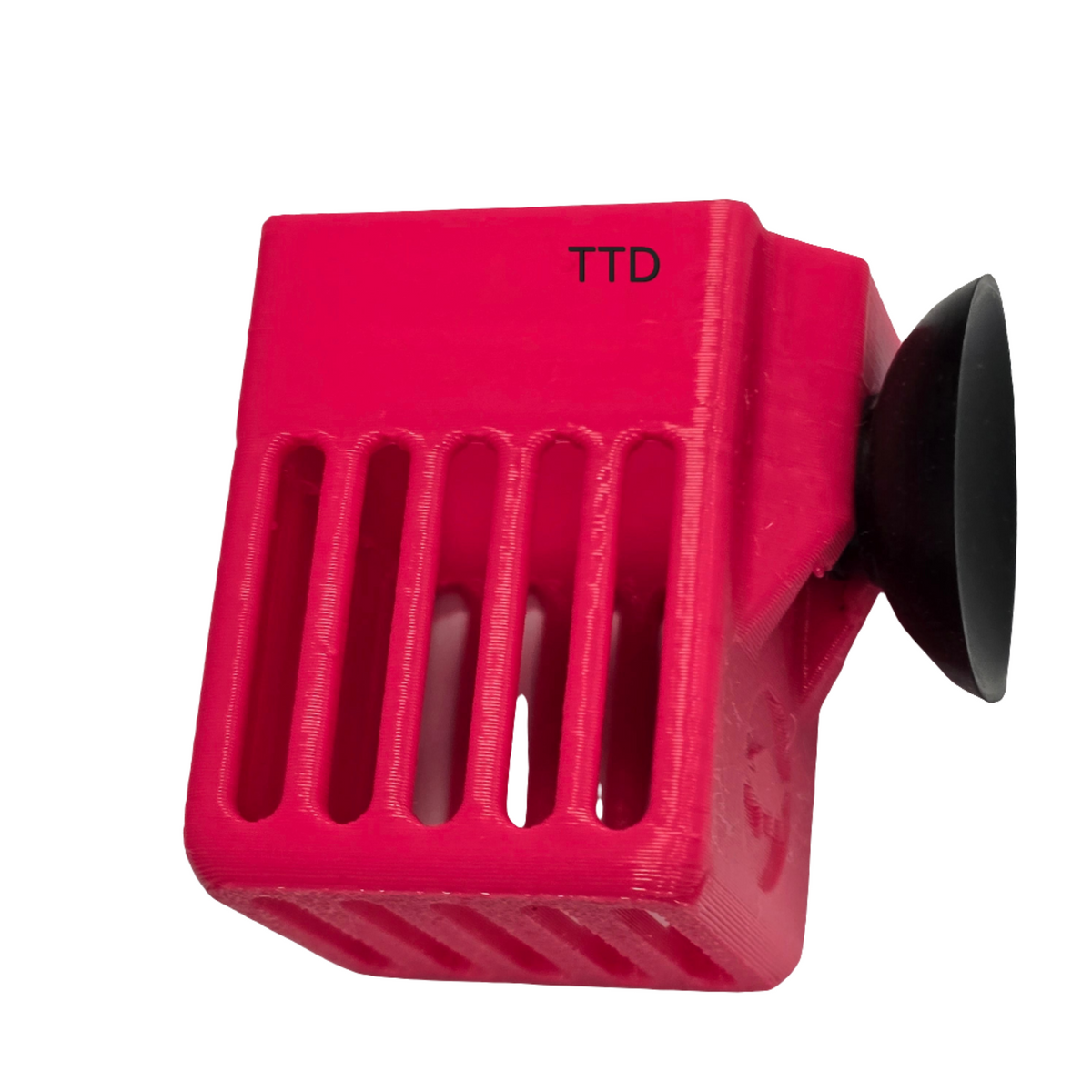 Scapefin Suction-Mounted Fish Feeder / Aquarium Frozen Food Dispenser - Hot Pink