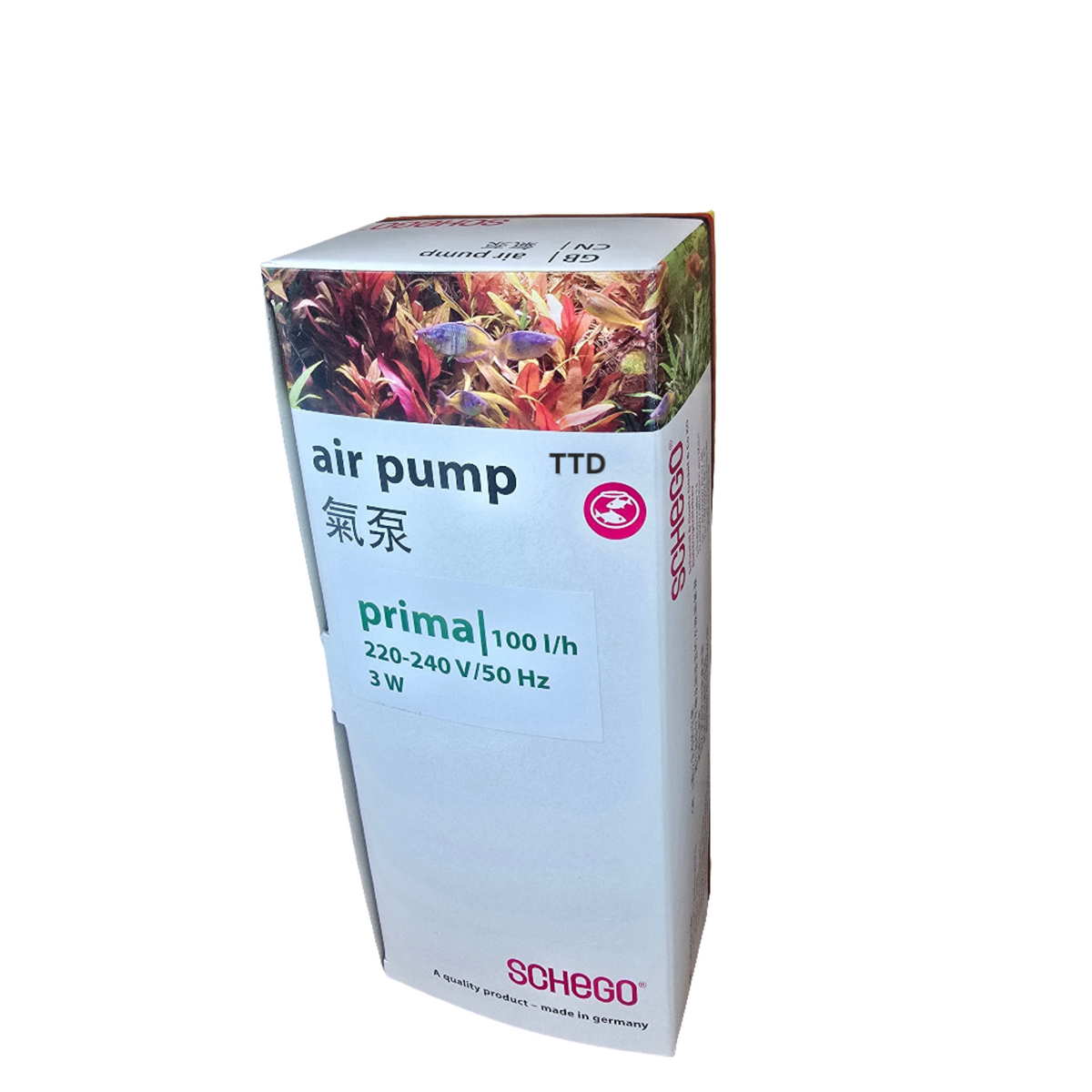 Schego Prima Single Outlet Air Pump 100L/hr 3W