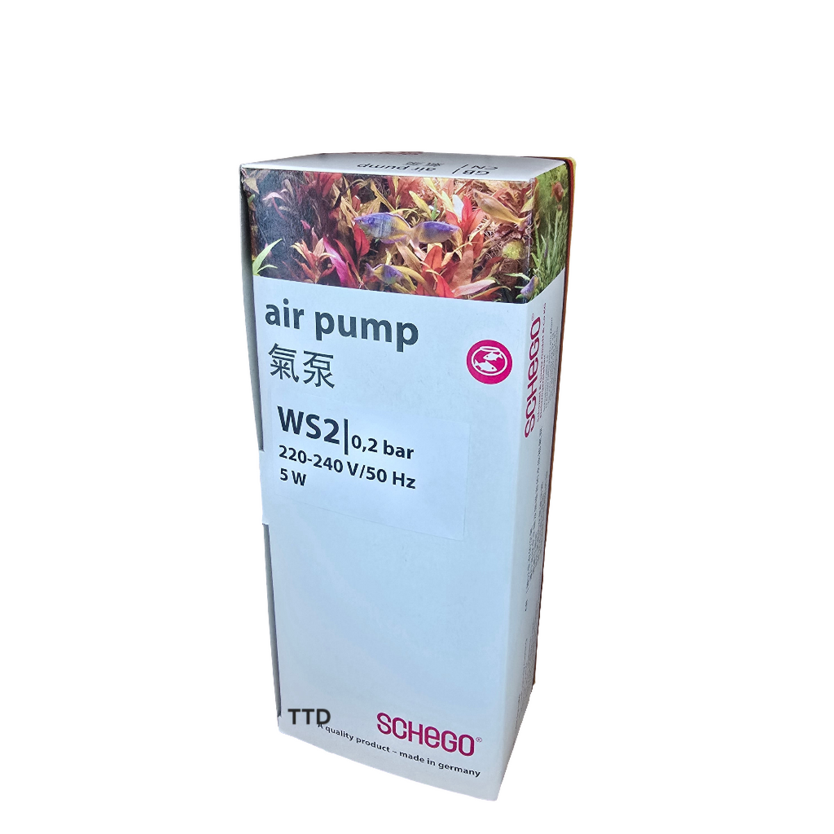 Schego WS2/0.2 bar Single Outlet Air Pump 250L/hr 5W