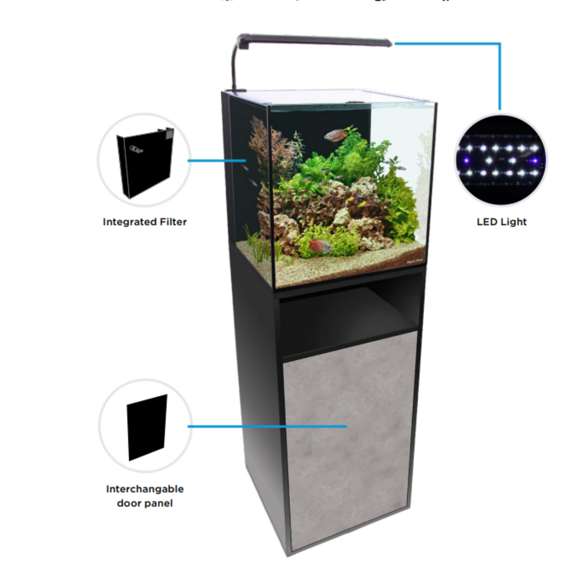 Aqua One AquaNano Opti 80 Cabinet  - Suited for the Aqua One NanoReef 80 Aquarium - In Store Pick Up Only**