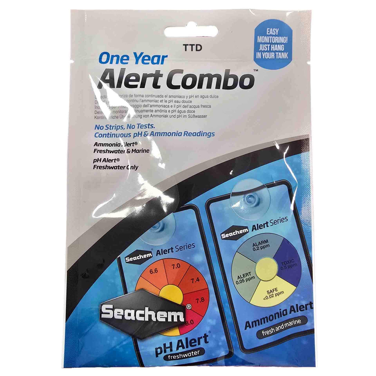 Seachem One Year Alerts Combo Pack pH and Ammonia