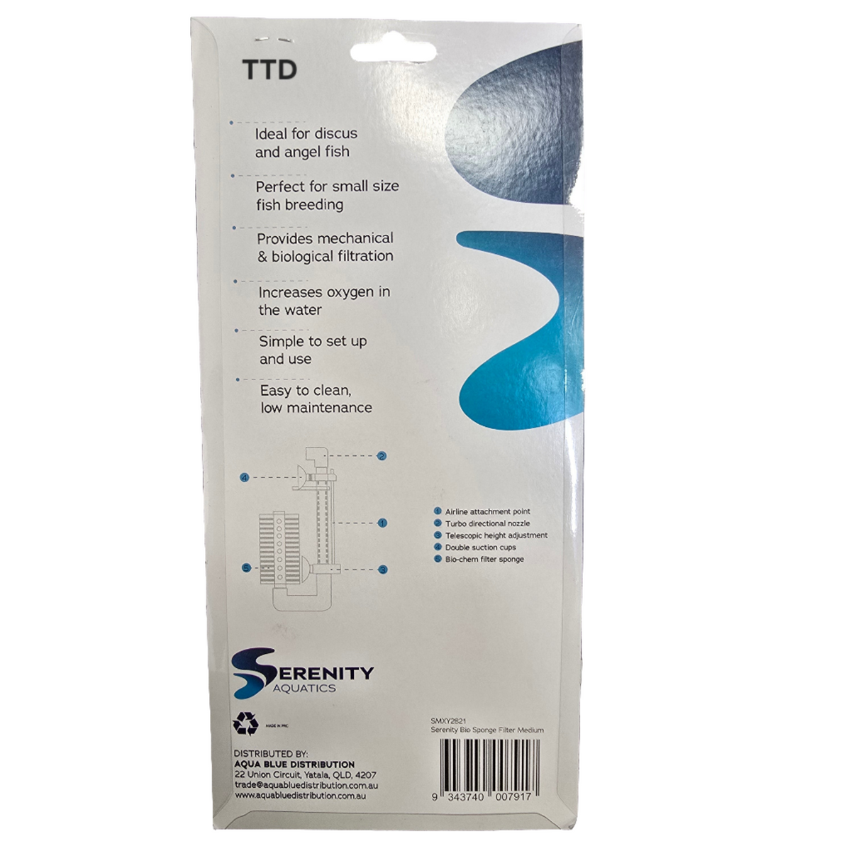 Serenity Turbo Bio Sponge Filter Medium SMXY-2821