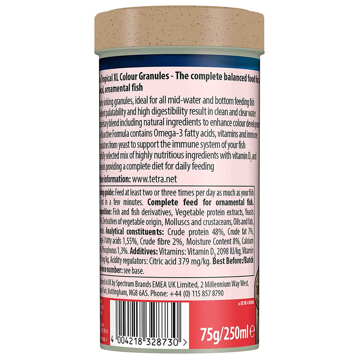 Tetra Tropical XL Colour Granules 75g Fish Food (New Version)