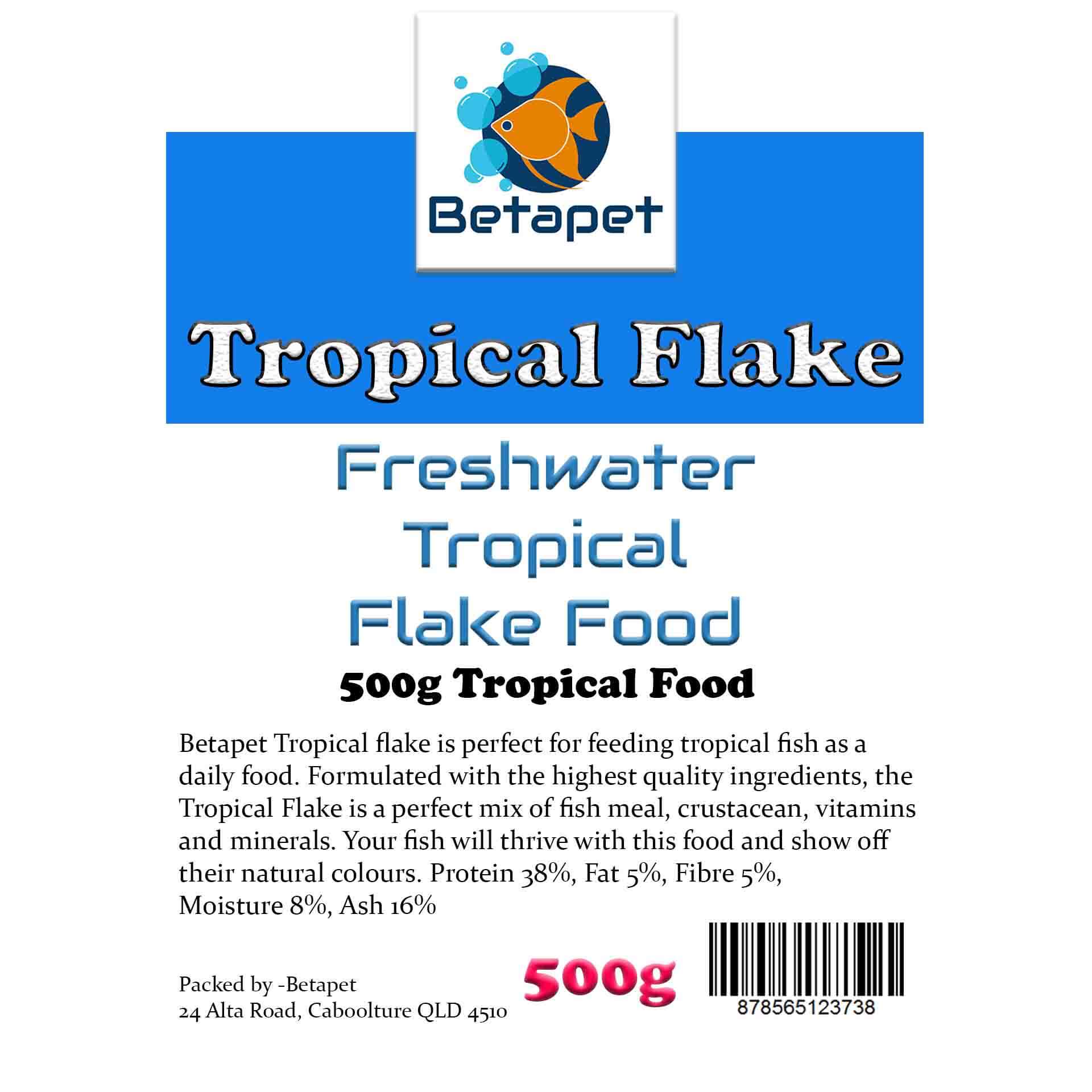 Betapet 500g Tropical Flake Fish Food