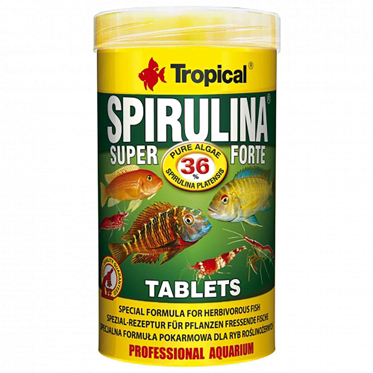 Tropical Super Spirulina Forte Tablets 250ml 150g Herbivorous Fish Food