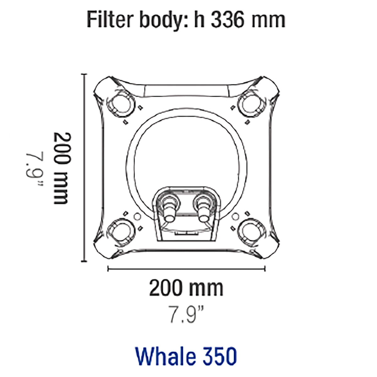 Sicce Whale 350 Canister Filter Black - 1100l/h