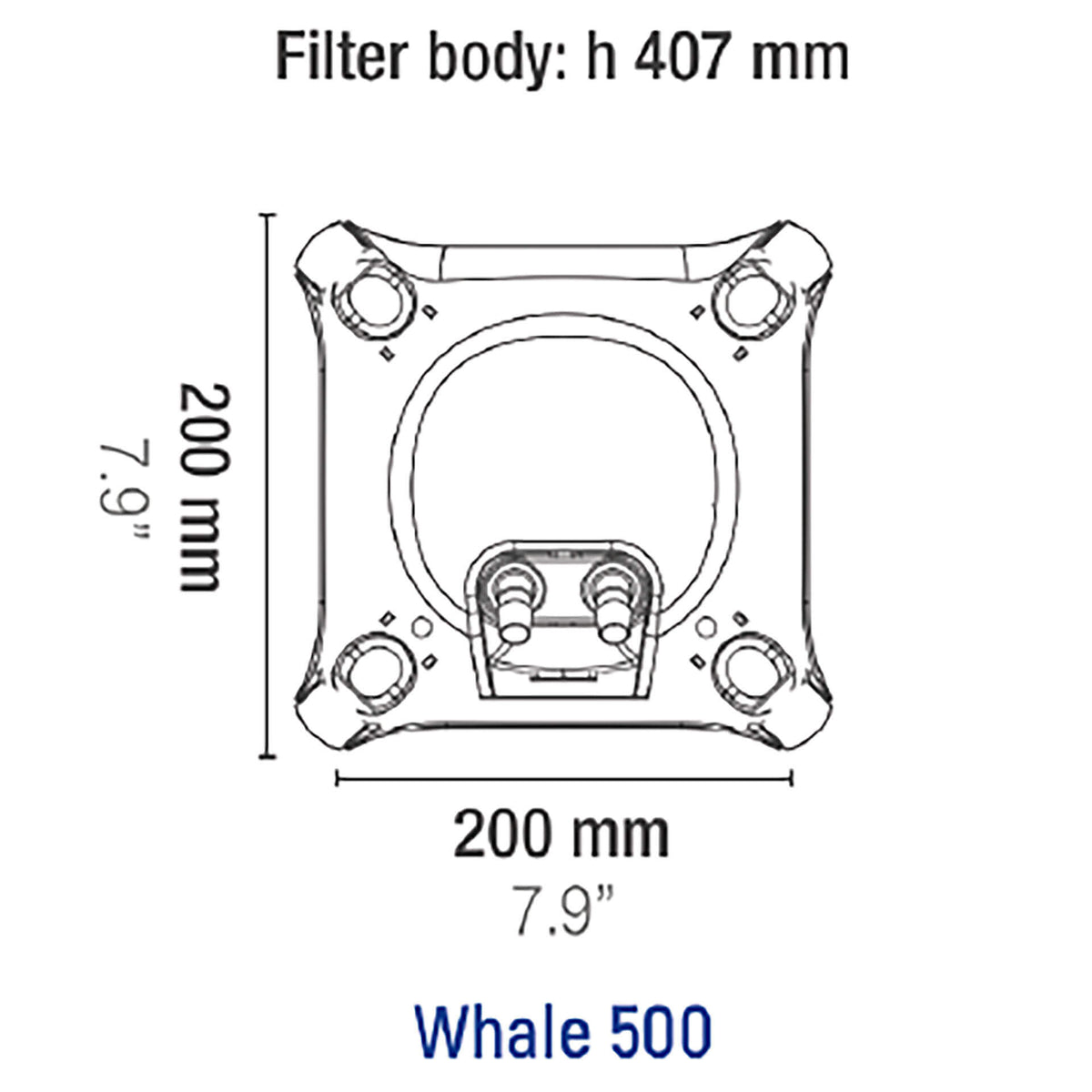 Sicce Whale 500 Canister Filter Black - 1300l/h**
