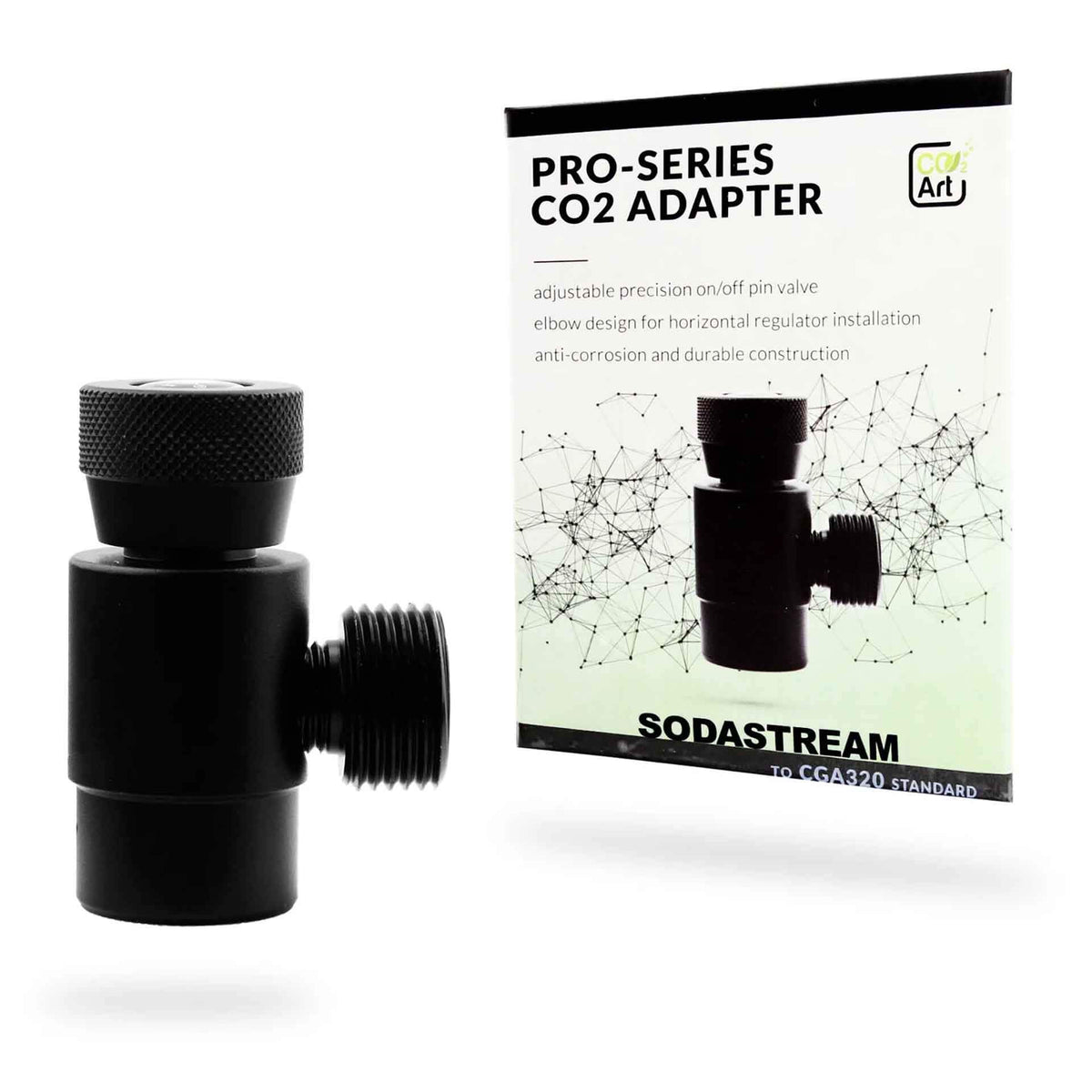 CO2 Art Pro-Series CO2 Adapter for Paintball, Sodastream or Disposable Bottles