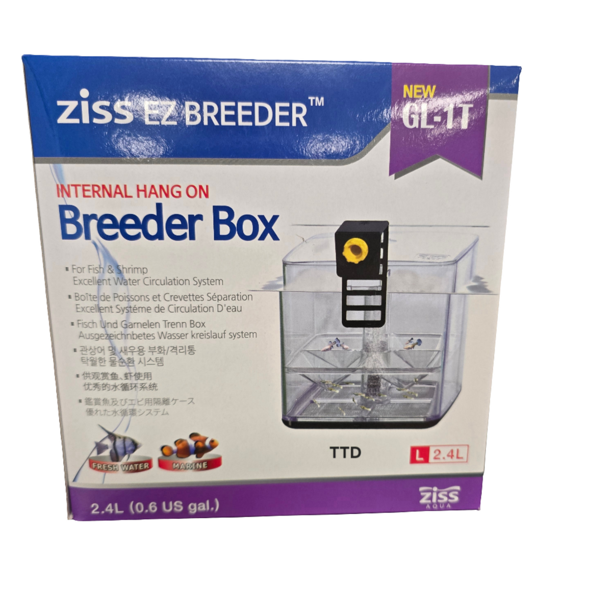ZISS Aqua GL-1T EZ Breeder Internal Hang On Breeder Box 2.4L