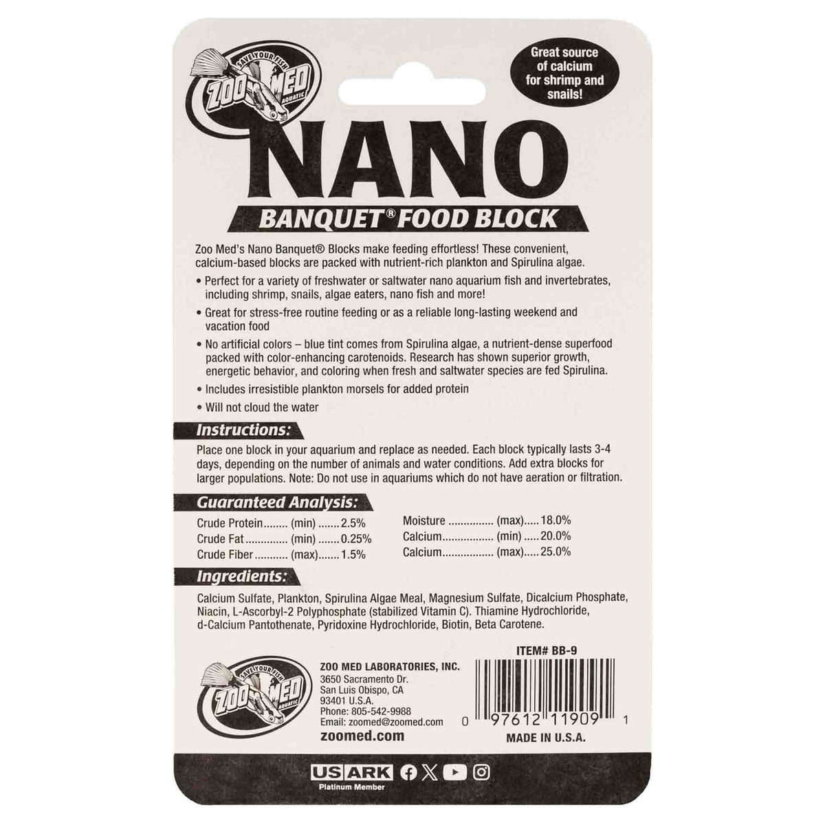 Zoo Med - Nano Banquet Feeding Block (6 blocks)