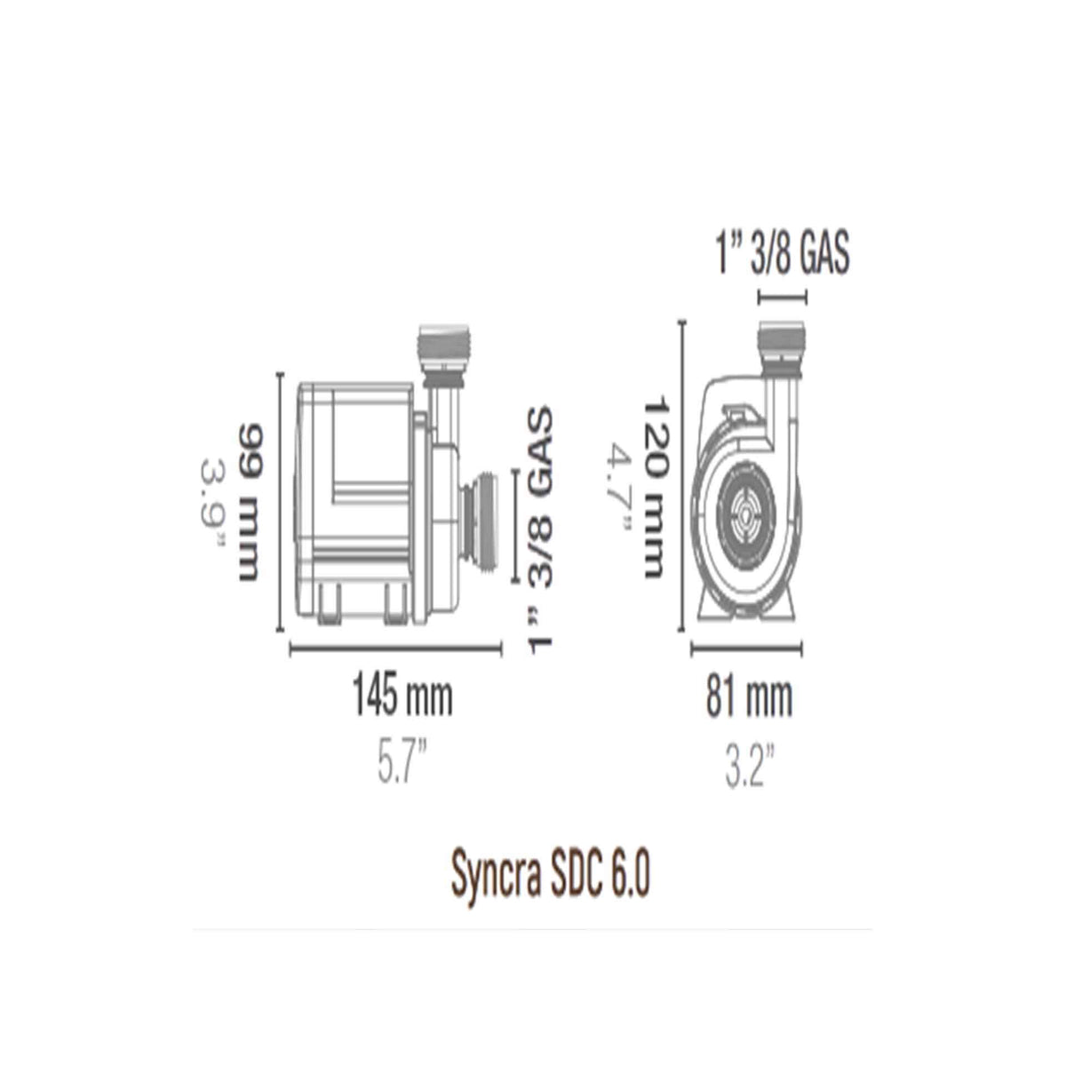 Sicce Syncra SDC Wifi Controllable Pump 6.0 - 2000-5000l/h